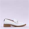 Marco Moreo Maura Frill Slip On Loafer - White Patent
